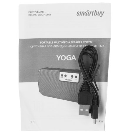 Акустическая система Smartbuy YOGA, 5Вт, Bluetooth, MP3, FM-радио, черная (арт. SBS-5050)/100