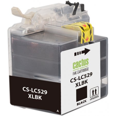 Картридж струйный Cactus CS-LC529XLBK черный (61 мл) для Brother DCP-J100/J105/J200