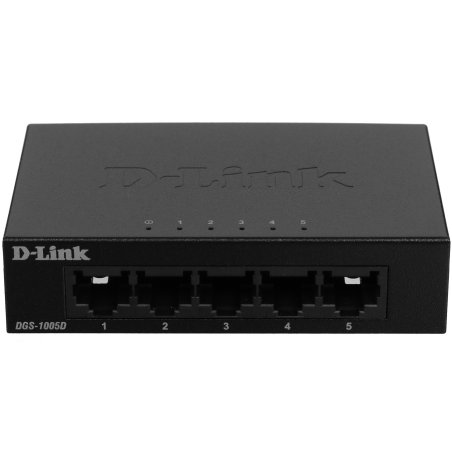 Неуправляемый коммутатор D-Link DGS-1005D/R1A с 5 портами 10/100/1000Base-T