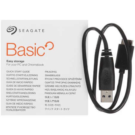 Внешний HDD 2.5" Seagate Basic, 4TB, USB 3.2 Gen 1 Type-A, 5400 rpm, серый