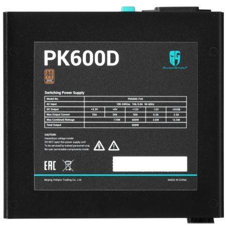 Блок питания Deepcool / GamerStorm PK600D, 80 PLUS Bronze, 120мм, черный