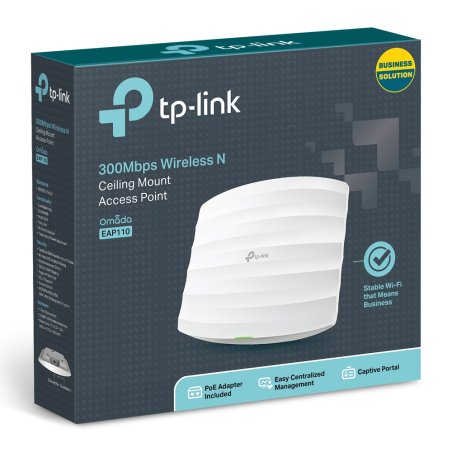 Беспроводная потолочная точка доступа серии N TP-Link SMB EAP110 скорость до 300 Мбит/с