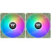 Комплект вентиляторов для корпуса Thermaltake CT120 ARGb (2 шт.) зеленый, 120 мм, 2000 об/мин, 25.8 дБ, 4 pin