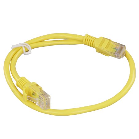 Патч-корд UTP Cablexpert кат.5e, 0.5м, литой, многожильный, желтый
