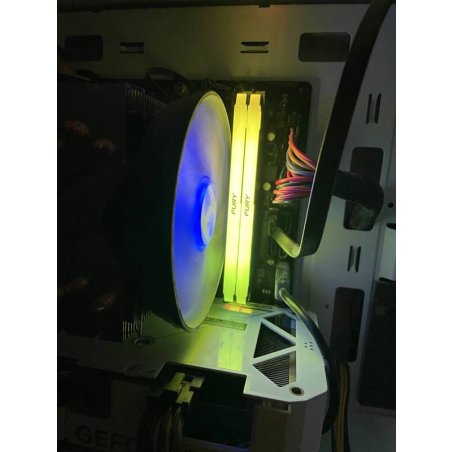 Оперативная память Kingston Fury Beast, DDR4, 32Gb (2x16Gb), 3200MHz, CL16, DIMM, с радиатором, RGb, черный