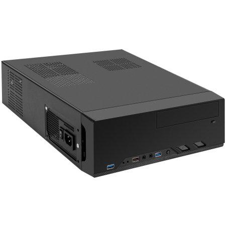 Компьютерный корпус Desktop ExeGate MI-208U2-M400 (mini-ITX/mATX, БП M400 с вент. 8см, 1*USB+2*USB 3.0, аудио, черный)
