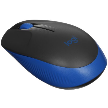 Мышь беспроводная Logitech M190 черный/синий, 1000 dpi, радиоканал, USB, кнопки - 3