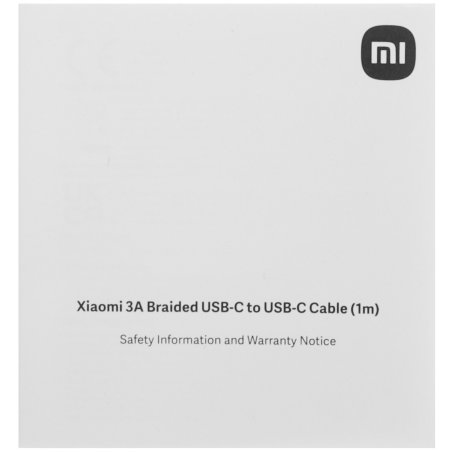 Кабель Xiaomi 3A Braided USB-C to USB-C Cable 1m белый