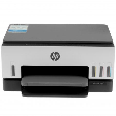 МФУ струйное HP Smart Tank 670, A4, цветной, печ. до 12 стр/мин., 4800x1200 dpi (печ.), 1200x1200 dpi (скан.), Bluetooth, USB Type-A, Wi-Fi