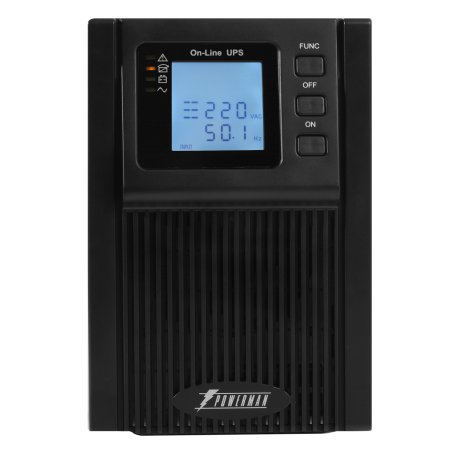 Источник бесперебойного питания PowerMan Online 1000 PLUS (1000ВА/800Вт, Online-Double conversion/LCD Display/USB/Software/RJ11/45,RS-232)