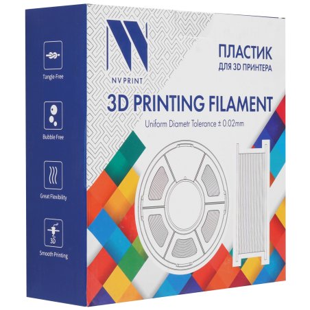 Филамент NVPrint TPU Trans. Orange для 3D печати диаметр 1.75мм длина 165 метров масса 0,5 кг