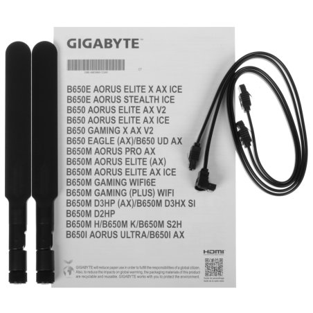 Материнская плата Gigabyte B650M GAMING WIFI6E, AM5, AMD B650, 2xDDR5, 4xSATA, 1xM.2, 1xPCIe 4.0 x16, 1xPCIe 3.0 x1, 1xD-Sub, 1xHDMI (v2.1), 1x2.5Gb LAN, Wi-Fi 6, Bluetooth 5.3, 2xUSB-A 5Gbps, 5xUSB-A 2.0, 3x3.5 мм, 7.1, mATX