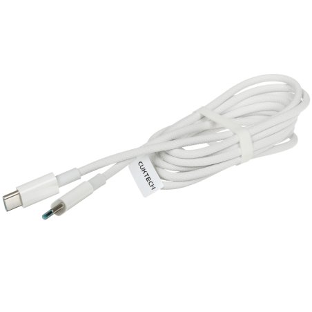 Кабель USB CukTech Type-C to Type-C braided cable 1.5m 3A 60W CTC315P белый