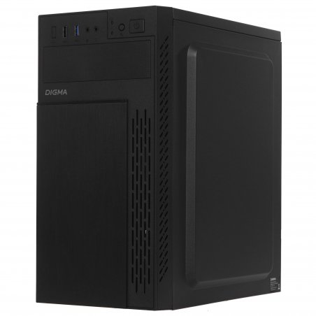 Компьютерный корпус Digma DCC-MN301 черный без БП mATX 1x80мм 2x120мм 1xUSB 2.0 1xUSB 3.0 audio