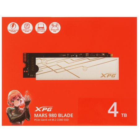 Накопитель SSD 4Tb ADATA XPG MARS 980 BLADE, M.2 2280, PCI-E 5x4, R/W -14000/13000 MB/s 3D-NAND
