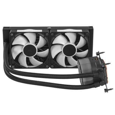 Система жидкостного охлаждения Water Cooling System Corsair iCUE LINK TITAN 240 RX LCD (240мм, белый, RGb/ Fans: 2x120мм, 73.5CFM, 36dBA, 2100RPM/ S: 1851, 1700, AM5, AM4)