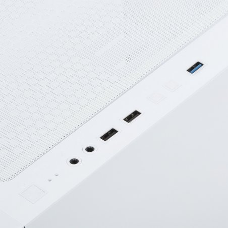 Компьютерный корпус Powercase ByteFlow Micro White, Tempered Glass, 4х 120мм ARGb fans, ARGb HUB, белый, mATX (CAMBFW-A4)