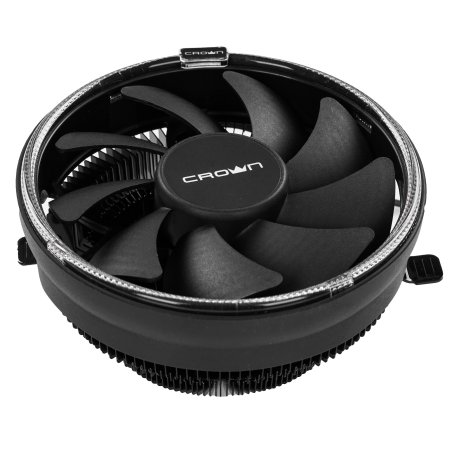 Кулер для процессора Crown CM-1150PWM RED v2 черный, 105 мм, алюминий, 1800 об/мин, 26.3 дБ, 4 pin, 115 Вт, 70 мм