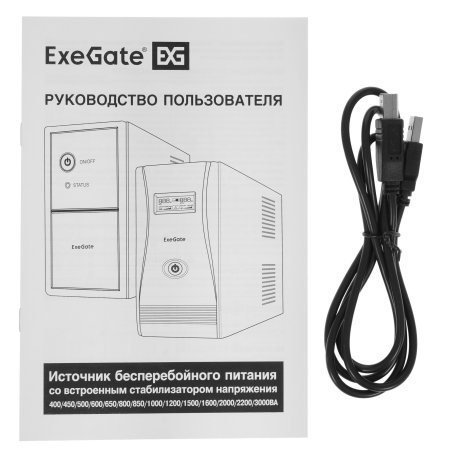Источник бесперебойного питания ExeGate EP285596RUS SpecialPro UNB-650.LED.AVR.C13.RJ.USB 650VA/360W, LED, AVR, 4*IEC-C13, RJ45/11, USB, черный