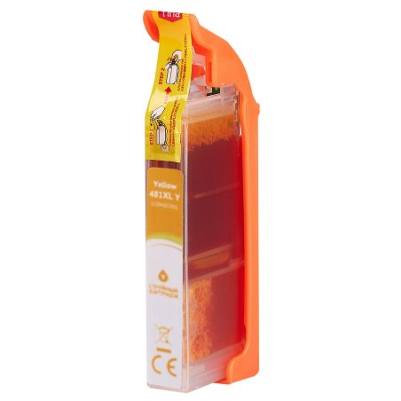 Картридж струйный Sakura 2046C001 (481XL Yellow) для Canon, желтый, 12 мл., 824 к.