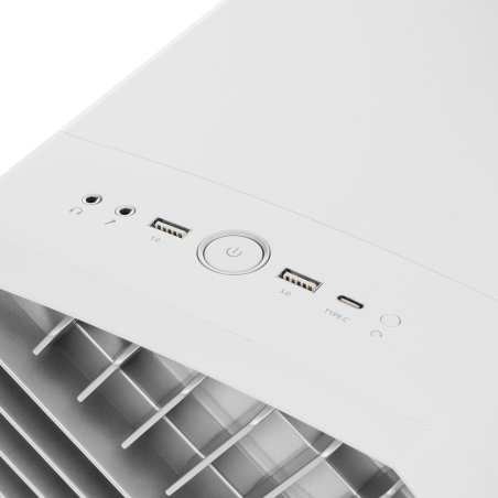 Компьютерный корпус без блока питания Fractal Design Torrent Nano RGb TG Clear Tint, Mini-Tower, 1x180мм RGb, 2xUSB-A 3.2 + 1xUSB 3.2 Type-C mITX, mDTX белый