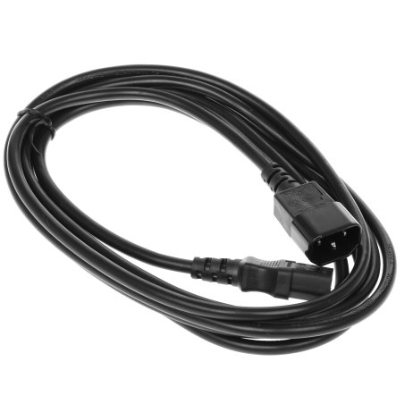 Кабель питания сист.блок-монитор Cablexpert PC-189-1-3M, 3м, C13-C14, 3x1кв.мм., черный, с заземлением