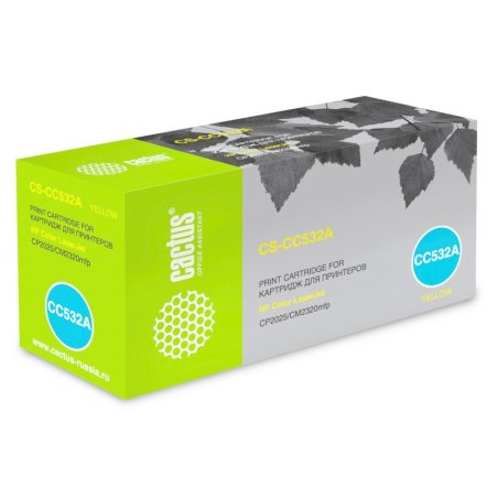 Картридж лазерный Cactus CS-CC532A желтый (2800 стр.) для HP Color LaserJet CP2025/CM2320mfp