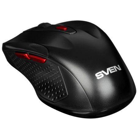 Мышь беспроводная SVEN RX-450W черный, 3200 dpi, радиоканал, USB, кнопки - 6