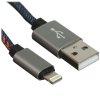 Кабель Rexant USB кабель для iPhone 5/6/7 моделей, шнур в джинсовой оплетке