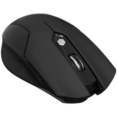 Мышь беспроводная Gembird MUSW-221-R черный/красный, 1600 dpi, радиоканал, USB, кнопки - 6