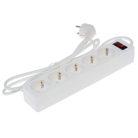 Сетевой фильтр Defender ES 99481 белый, 1.8 м, EURO, 5 розеток, 2200 Вт