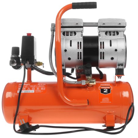 Компрессор PATRIOT WO 10-120 525306370 Безмасляный, 0,65 кВт, 2850 об/мин, 120 л/мин, 10 л, 8 бар