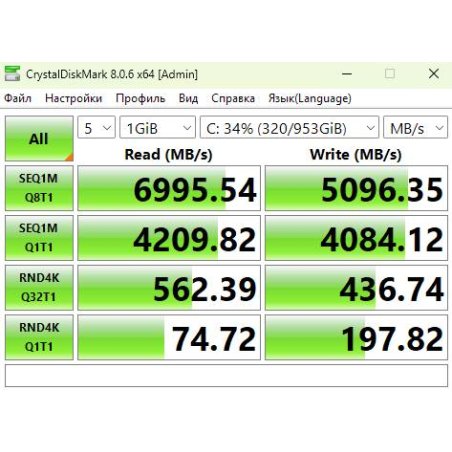 Накопитель SSD Samsung PM9A1, 1000Gb, M.2 2280, PCIe 4.0 x4, NVMe, R/W 7000/5100