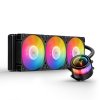 Система жидкостного охлаждения Jonsbo TG-420 ARGB Black, 420 мм, 3x140 мм, 800-1800 об/мин, 20.3-36.2 дБ, 4-pin PWM, 300 Вт, ARGB, черный