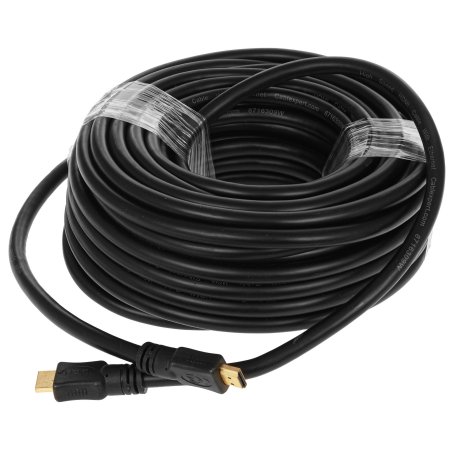 Кабель HDMI Cablexpert CC-HDMI4L-20M, 20м, v2.0, 19M/19M, серия Light, черный, позол.разъемы, экран, пакет