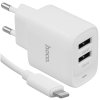 Сетевое зарядное устройство HOCO C80A Rapido 1xUSB + 1xUSB-C, 3.1A, 20W, белый