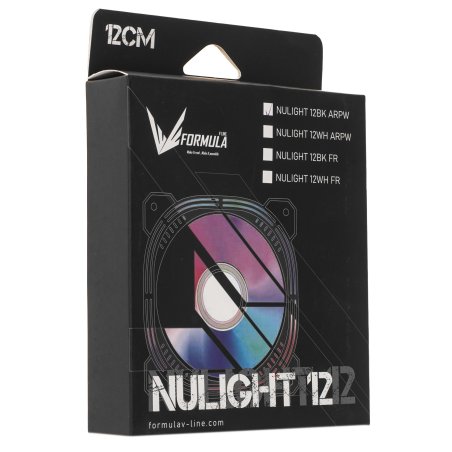 Вентилятор для корпуса Formula Nulight 12WH ARPW ARGb белый, 120 мм, 1500 об/мин, 25.34 дБ, 4 pin