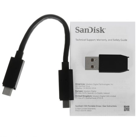 Внешний SSD SanDisk Extreme, 2TB, USB 3.2 Gen 2 Type-C, R/W 1050/1000, серый