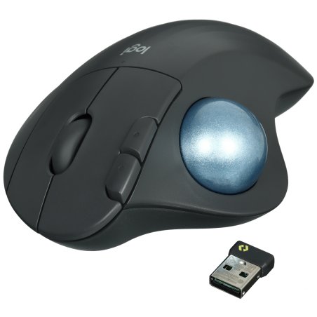 Трекбол Logitech M575S черный оптическая 2000dpi беспров. BT/Radio USB2.0 (910-007035)