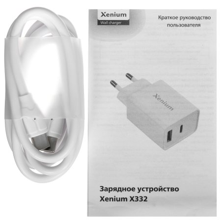 Сетевое зарядное устройство Xenium X332 25W 3A (PD+QC) (CCX332CW/00)