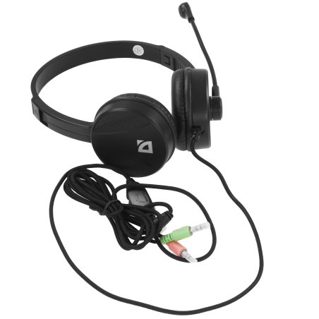 Гарнитура проводная Defender Tune 160 (черный, провод 1.8 м)