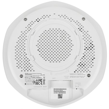 Гибридная точка доступа Zyxel NebulaFlex Pro WAX650S, W-Fi 6, 802.11a/b/g/n/ac/ax (2,4 и 5 ГГц), MU-MIMO, Smart Antenna, внутренние антенны 4x4, до 1200+2400 Мбит/с, 1xLAN 5GE, 1xLAN GE, PoE, защита о