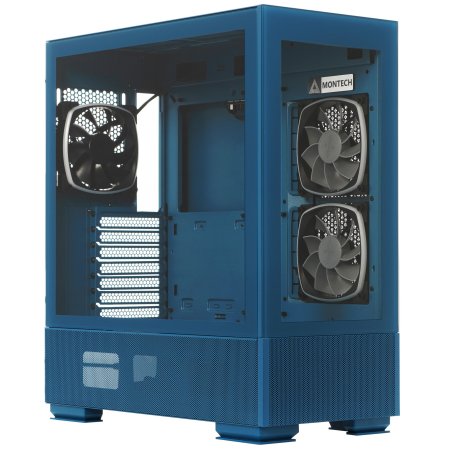 Компьютерный корпус Montech SKY TWO MOROCCO голубой без БП ATX 4x120мм 2xUSB3.0 1xUSB3.1 audio bott PSU