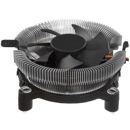 Кулер для процессора Crown CM-80 v2 серебристый/черный, 75 мм, алюминий, 2200 об/мин, 22 дБ, 3 pin, 65 Вт, 42 мм