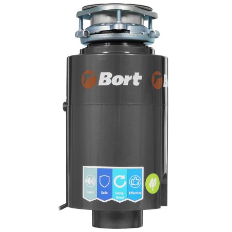 Измельчитель пищевых отходов Bort TITAN 4000 (Control) Мощность л.с. 0,75 ; 560 Вт; 4,2 кг/мин; 3200 об/мин; 1400 мл; Металл ;набор аксессуаров 5 шт [93410242]