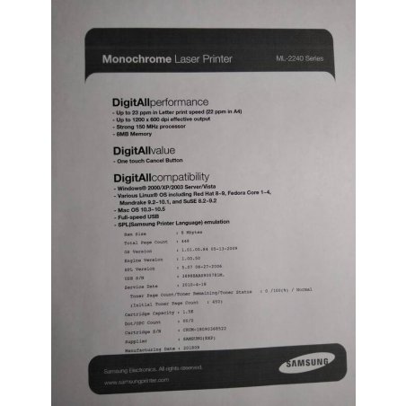 Картридж Samsung ML1640/1641/2240/2241Black (Hi-Black) MLT-108S, 1,5К