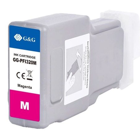 Картридж струйный G&G GG-PFI320M (PFI-320M) пурпурный (300 мл) для Canon imagePROGRAF TM-200/200MFP/205/300/300MFP/305