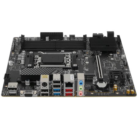 Материнская плата MSI PRO B650M-P, AM5, AMD B650, 4xDDR5, 4xSATA, 2xM.2, 1xPCI-E 4.0 x16, 2xPCI-E 4.0 x1, 1xHDMI, 1xDP, 1xVGA, 1x2.5Gb LAN, 2xUSB 3.2 Gen 1, 2xUSB 3.2 Gen 2, 3x3.5 мм, 7.1, Micro-ATX