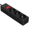 Сетевой фильтр Perfeo "POWER+",PF_A4666 (3м, 3 розетки, черный (PF-PP-3/3,0-B))