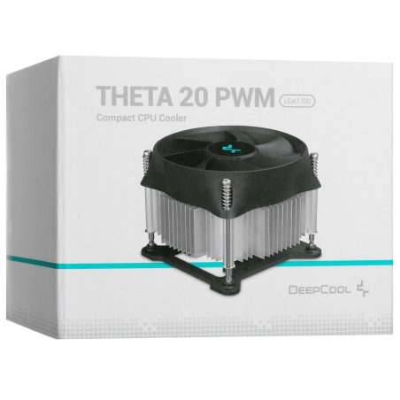 Кулер для процессора DEEPCOOL THETA 20 PWM 1700 черный, 92 мм, алюминий, 2400 об/мин, 32.5 дБ, 4 pin, 95 Вт, 60 мм